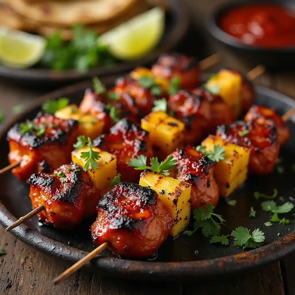 Al Pastor-Style Chicken Skewers
