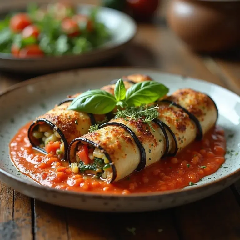 Eggplant Involtini with Cashew Bechamel