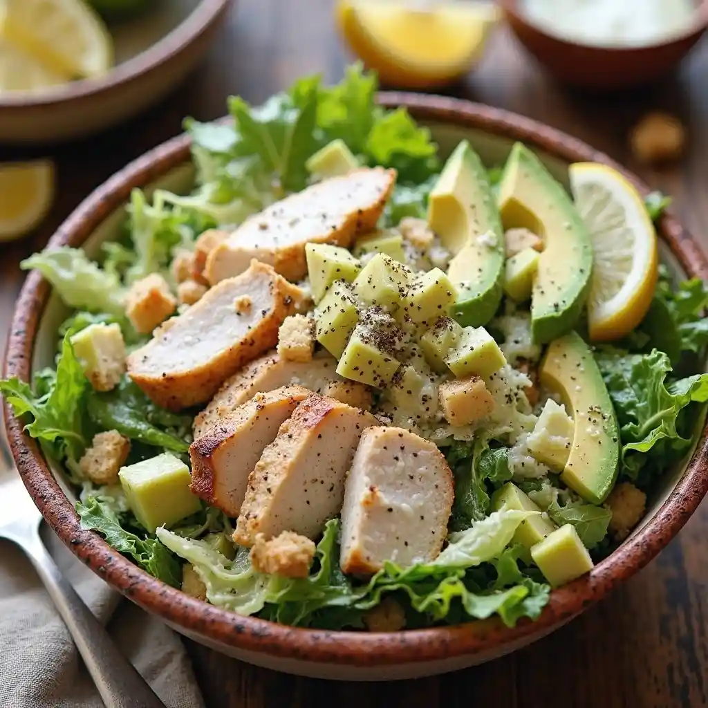 Chicken Avocado Caesar Salad