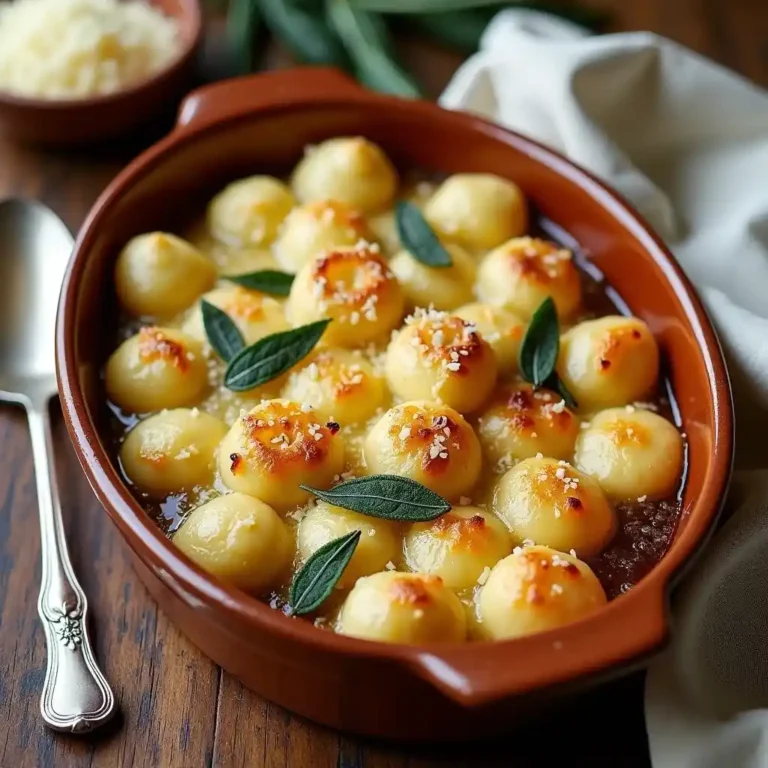 Baked Gnocchi alla Romana with Sage Butter