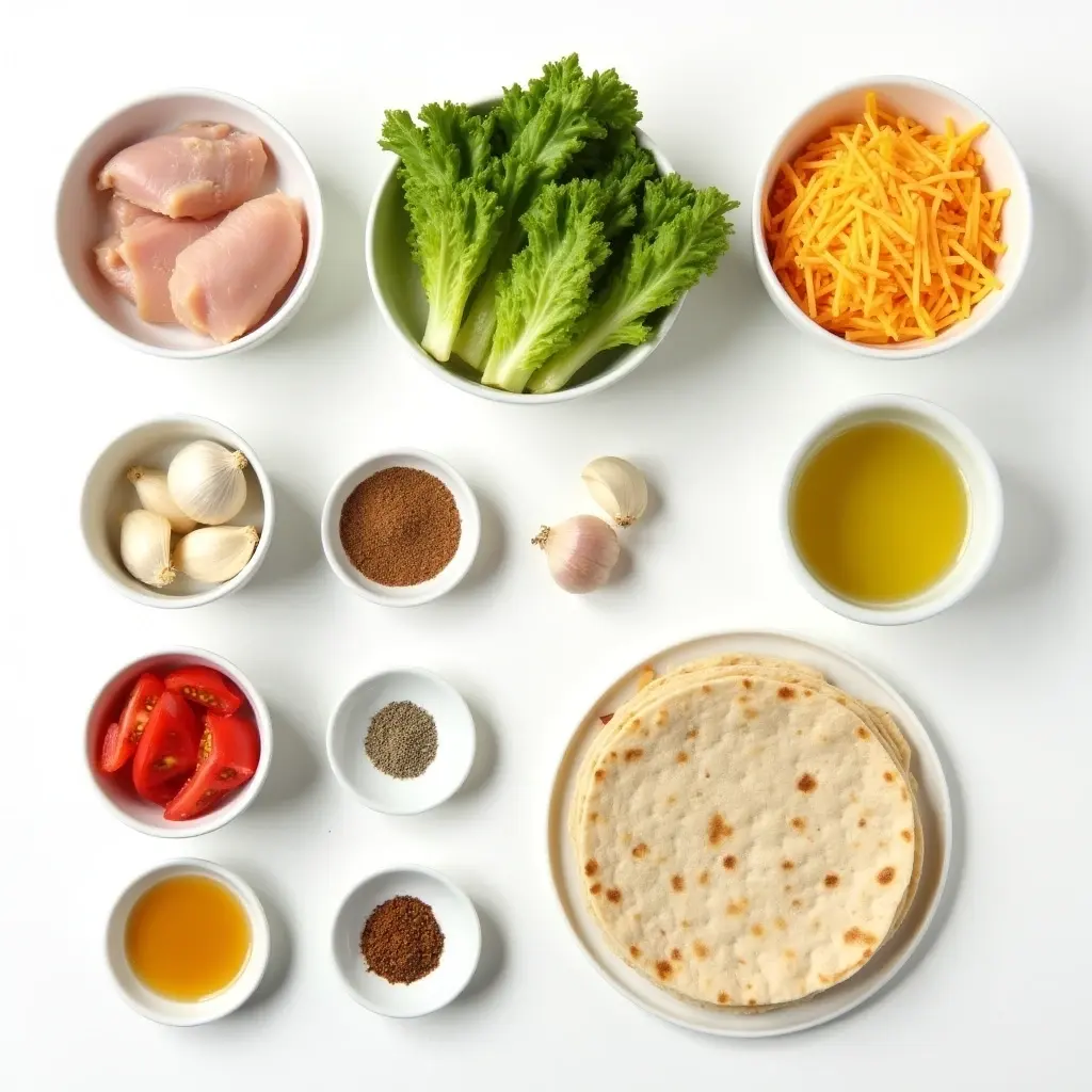 Cheesy Garlic Chicken Wraps