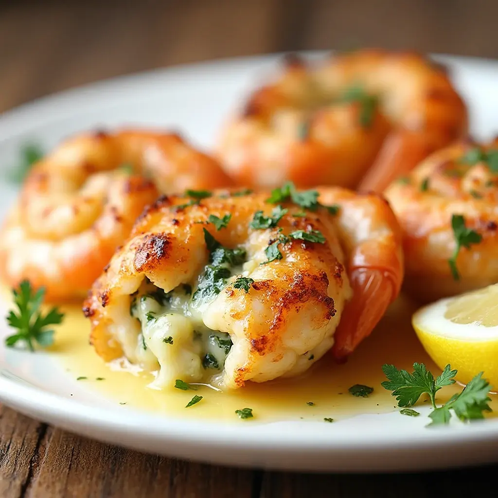 Spinach & Artichoke Stuffed Shrimp
