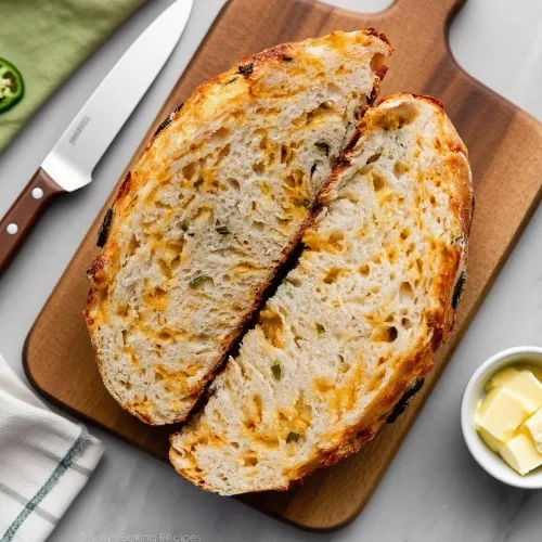 no knead jalapeño cheddar