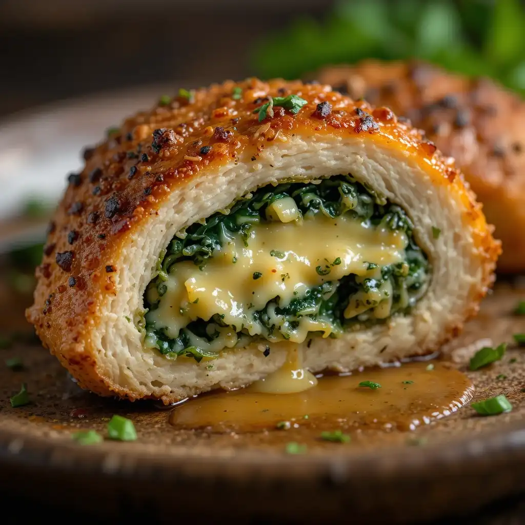 Cajun Chicken Stuffed with Pepper Jack Cheese & Spinach