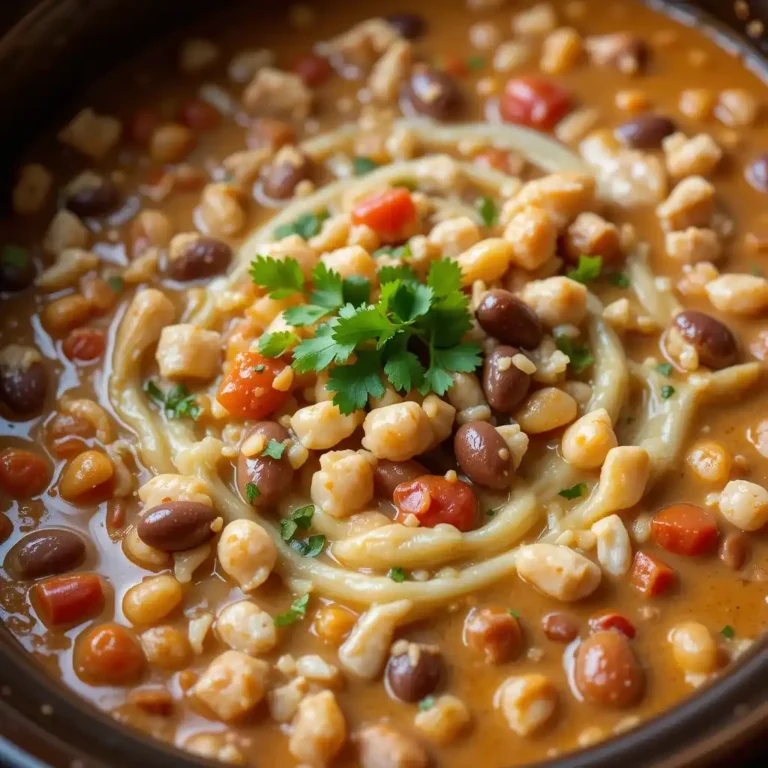 Easy Crock Pot Cream Cheese Chicken Chili