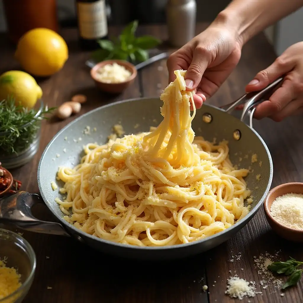 creamy lemon ricotta pasta