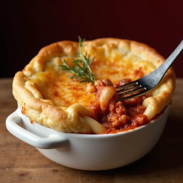 cheesy pizza pot pie