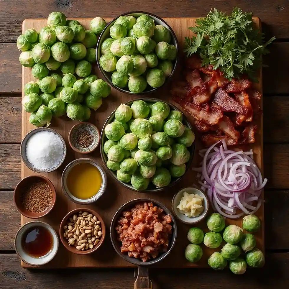 Warm Brussels Sprouts and Bacon Salad