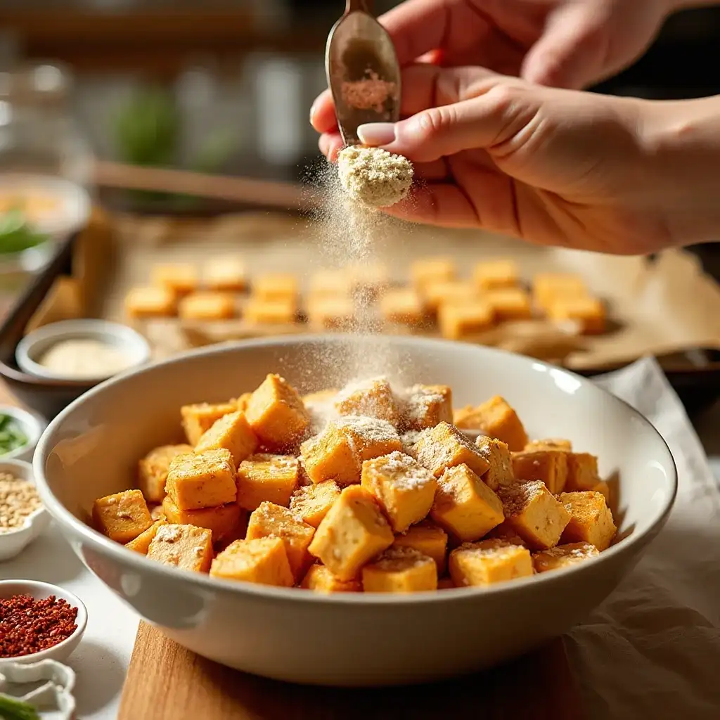 5 Easy Steps to Crispy Baked Sesame Tofu