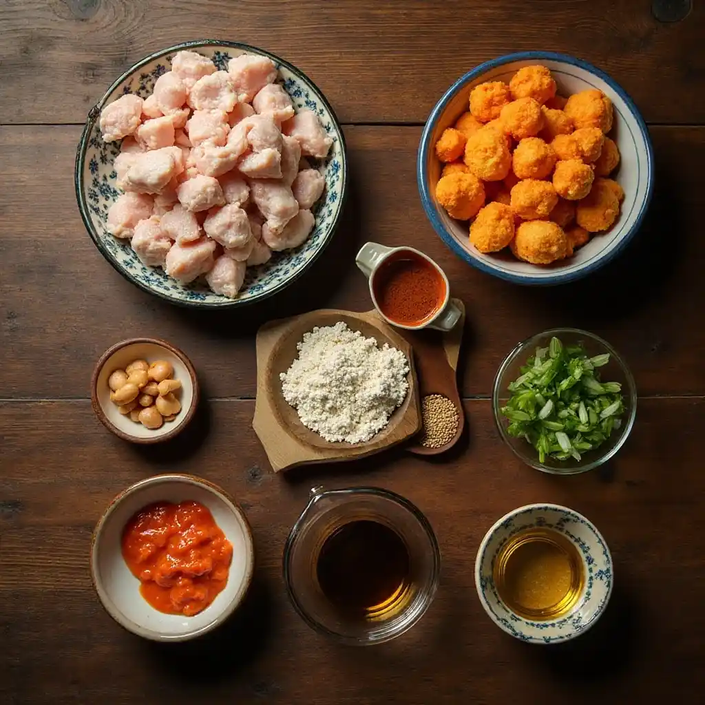 delicious and spicy Korean popcorn chicken