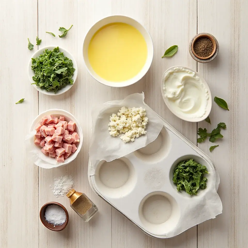 ham & feta egg white bites