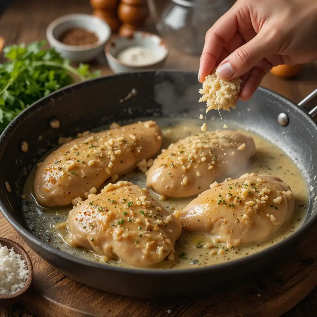 One-Pan Creamy Garlic Parmesan Chicken