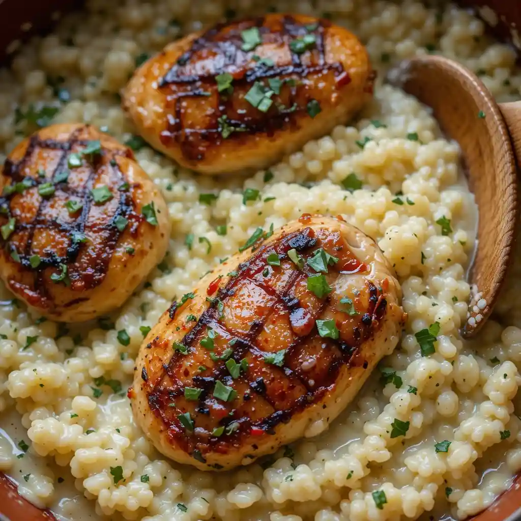 Easy Creamy Chicken and Rice Skillet Dinner