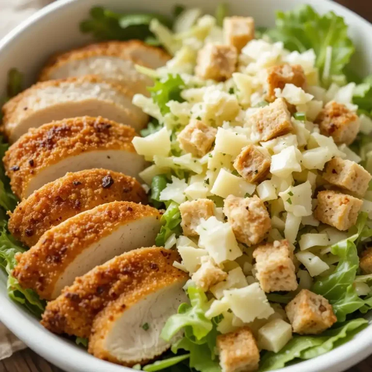 Caesar Slaw with Crunchy Chicken