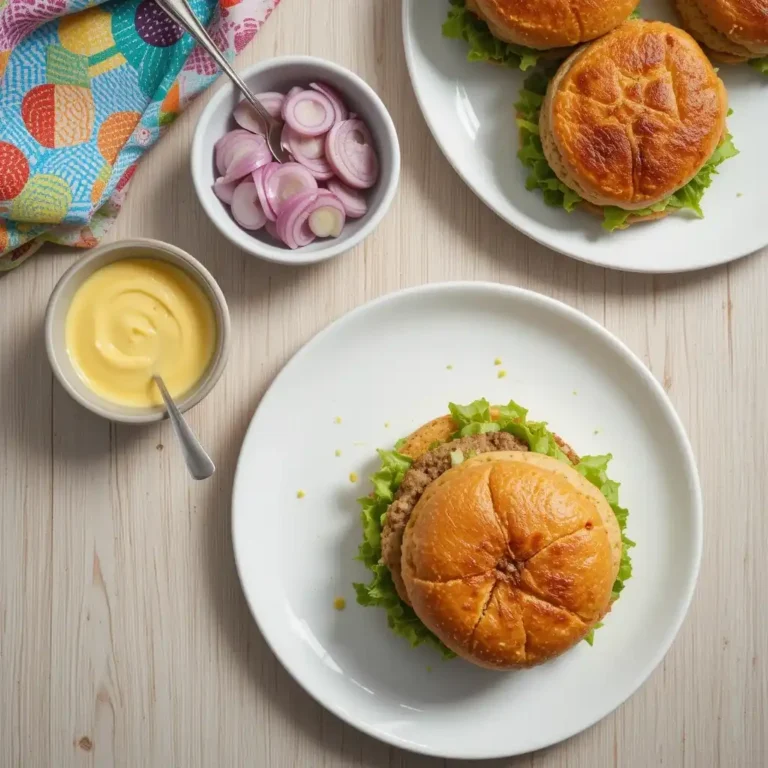 Broiled Salmon Burgers with Curry Remoulade