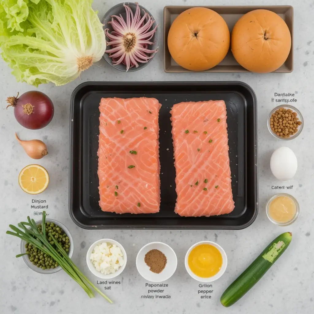 Broiled Salmon Burgers with Curry Remoulade