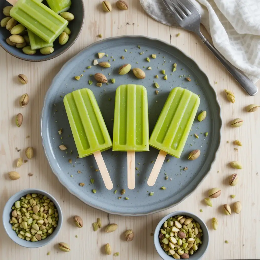 Easy Homemade Matcha Pistachio Popsicles