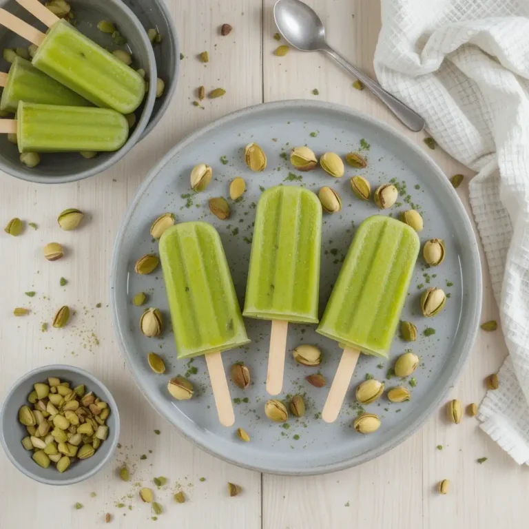 Easy Homemade Matcha Pistachio Popsicles