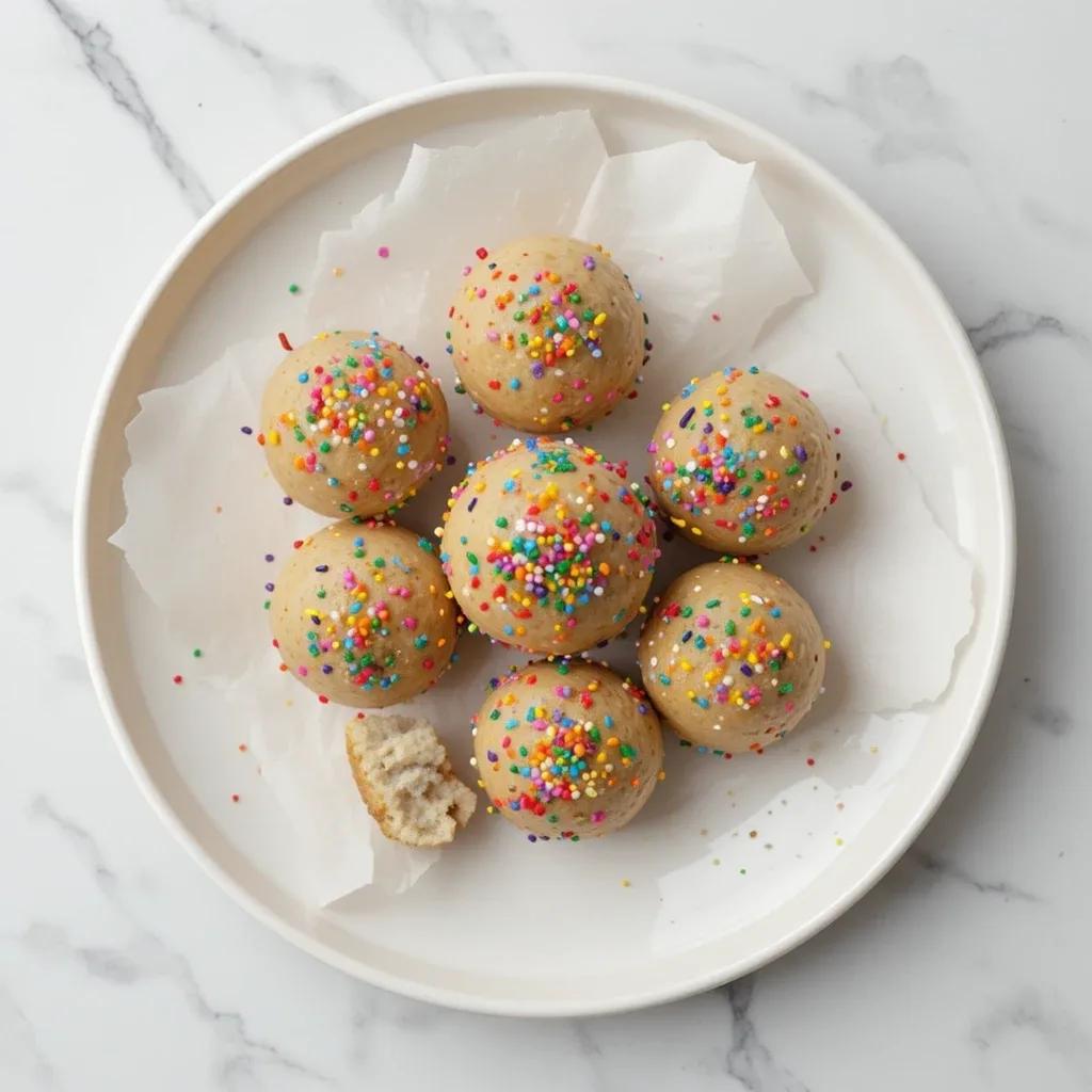 Birthday Cake Protein Balls
