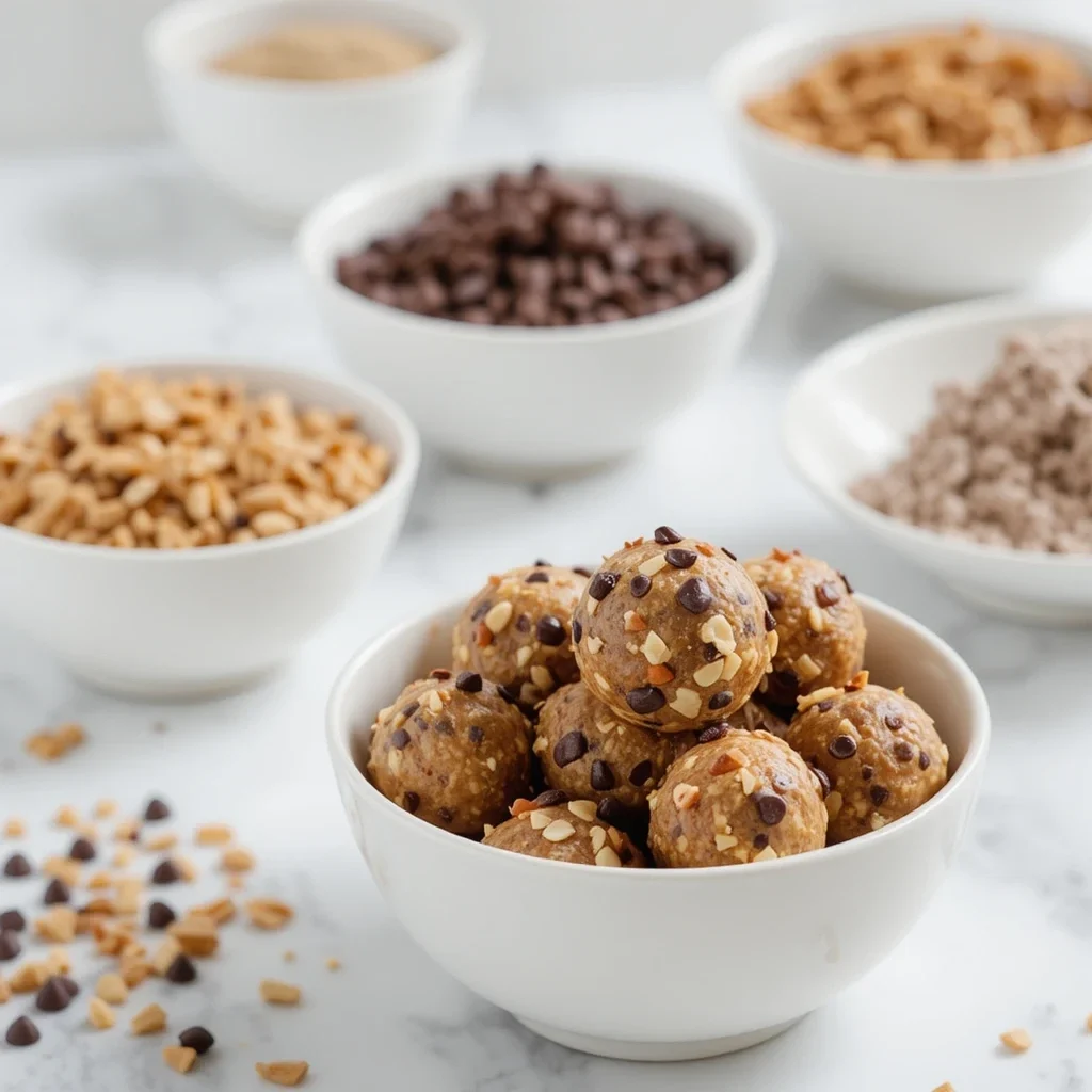 Peanut Butter Pretzel Protein Balls