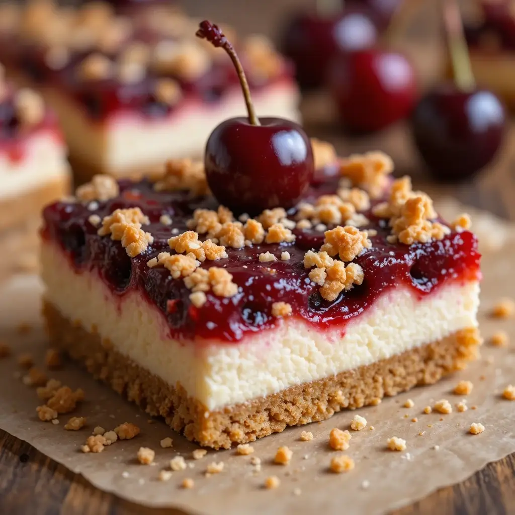 Easy Cherry Cheesecake Bars