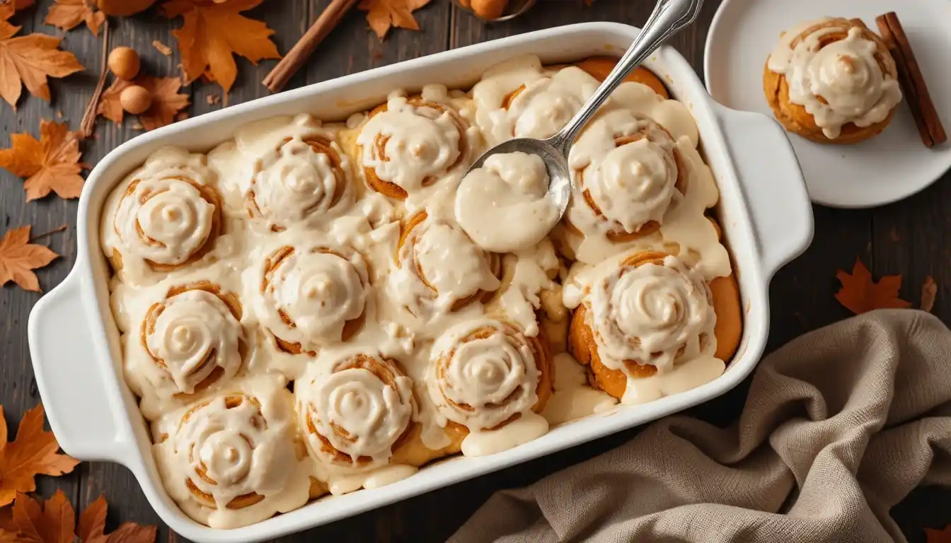 Homemade Pumpkin Cinnamon Rolls