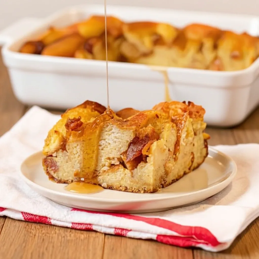 Easy Maple Bacon French Toast Bake