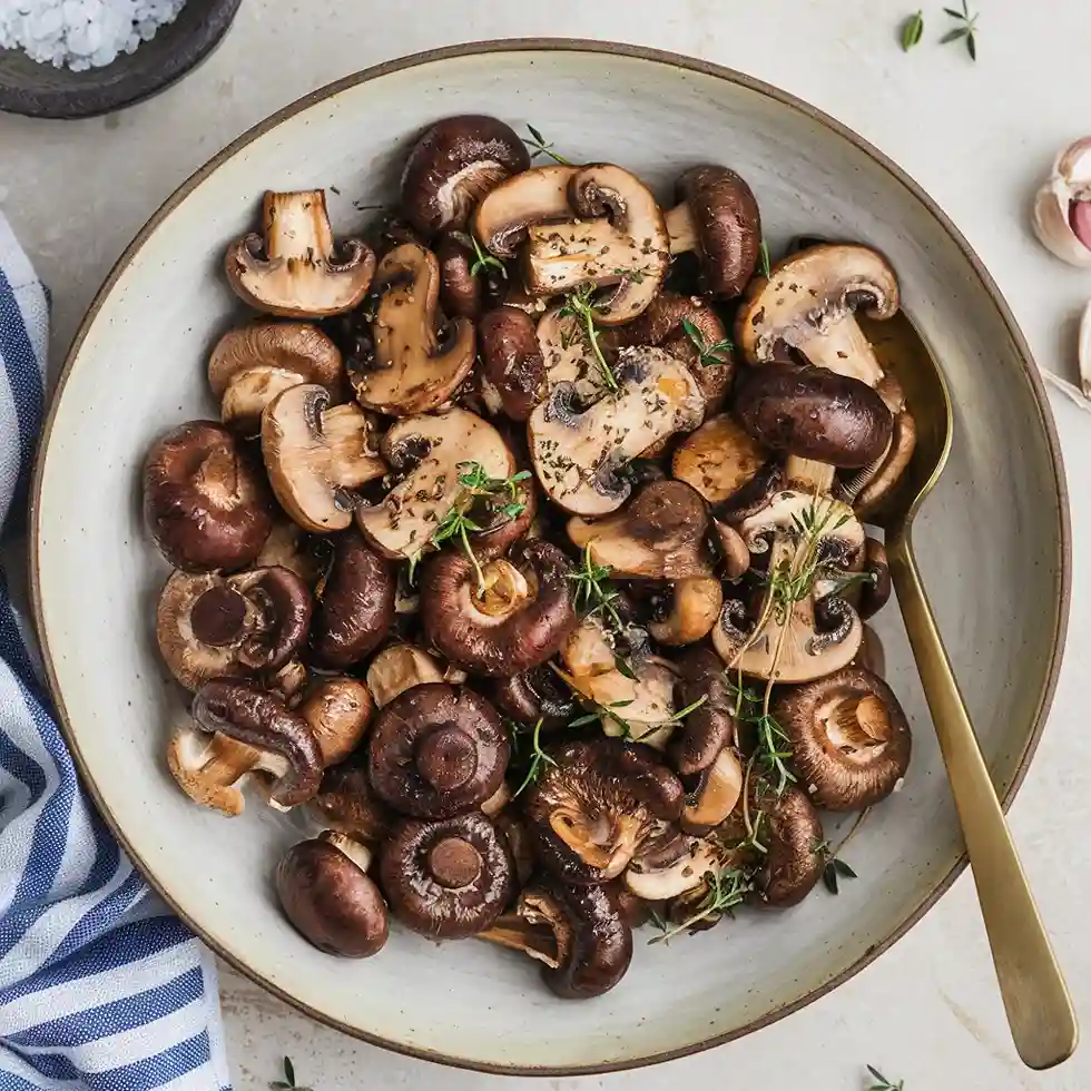 Oven-roasted mushrooms recipe