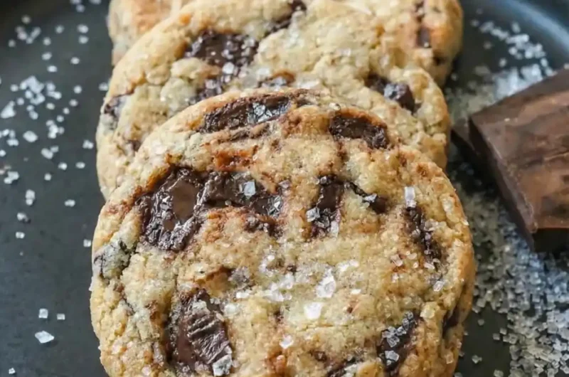 Salted Chocolate Shortbread Cookies