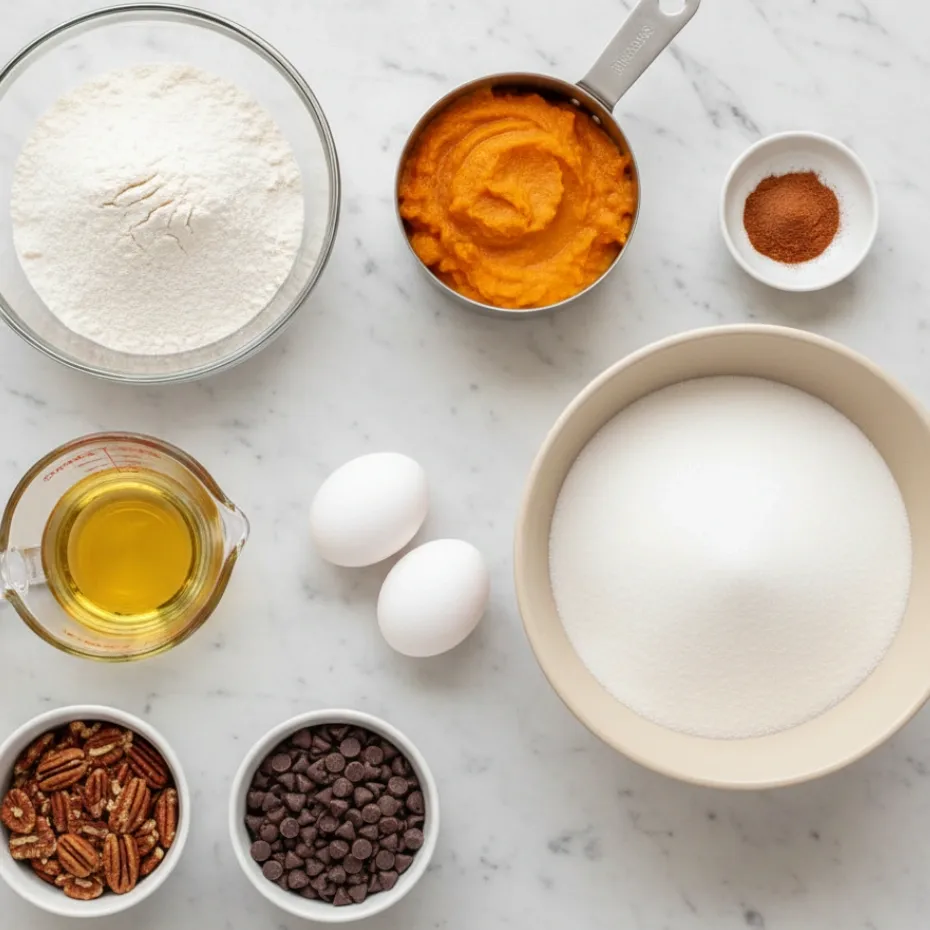 Pumpkin Bread with Chocolate Chips and Pecans