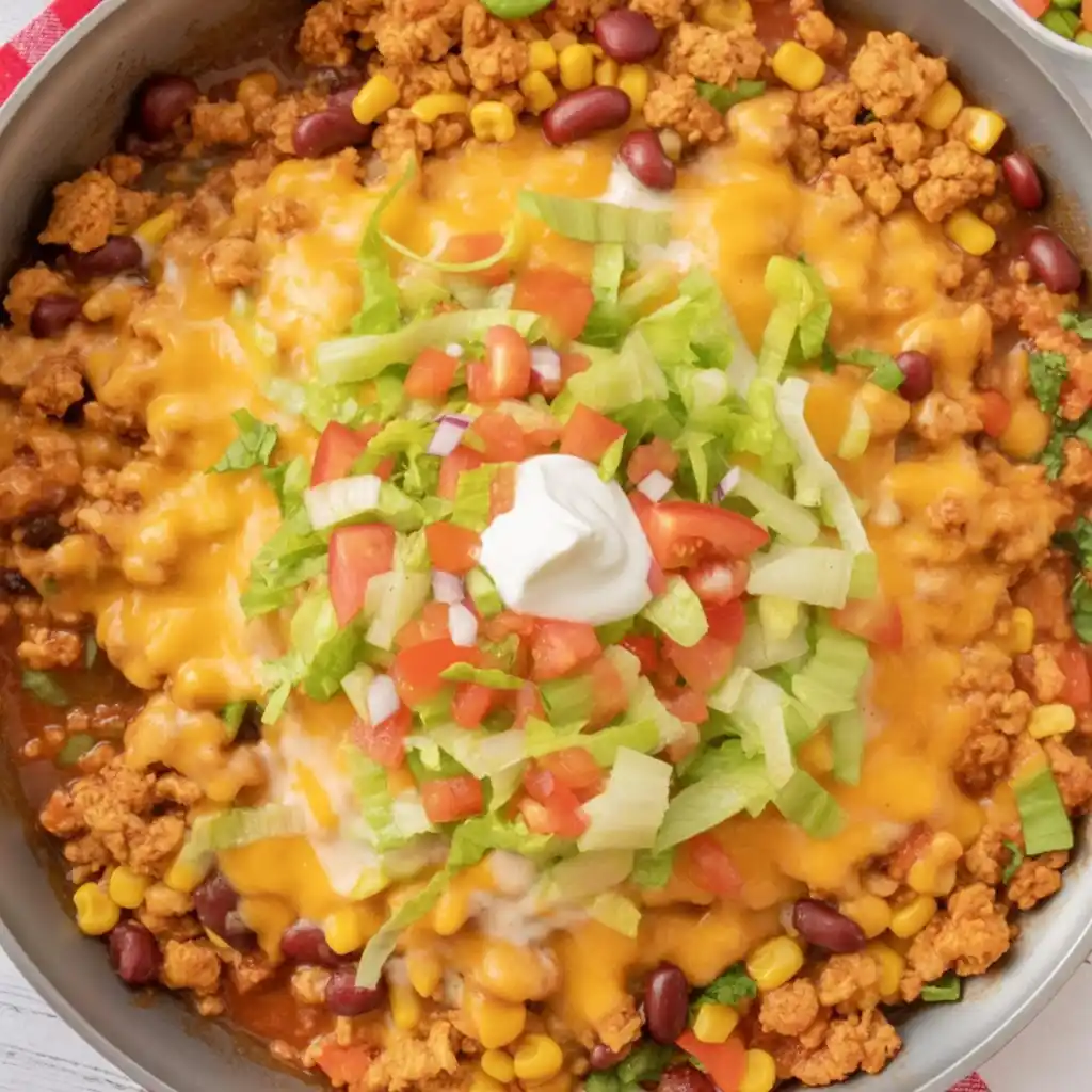 Turkey Taco Rice Skillet