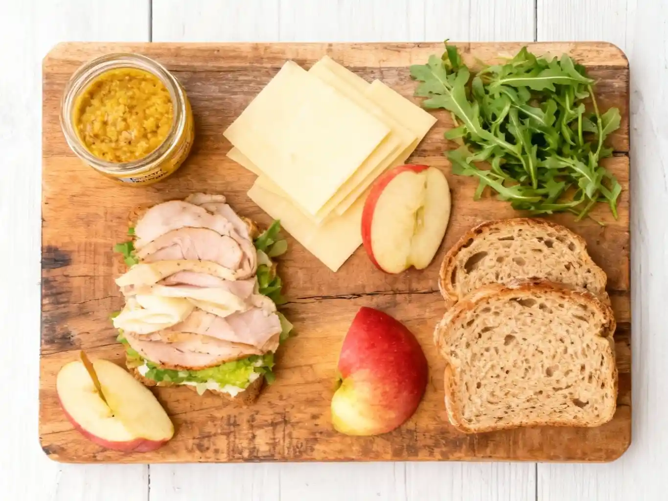 Turkey Havarti and Apple Sandwich