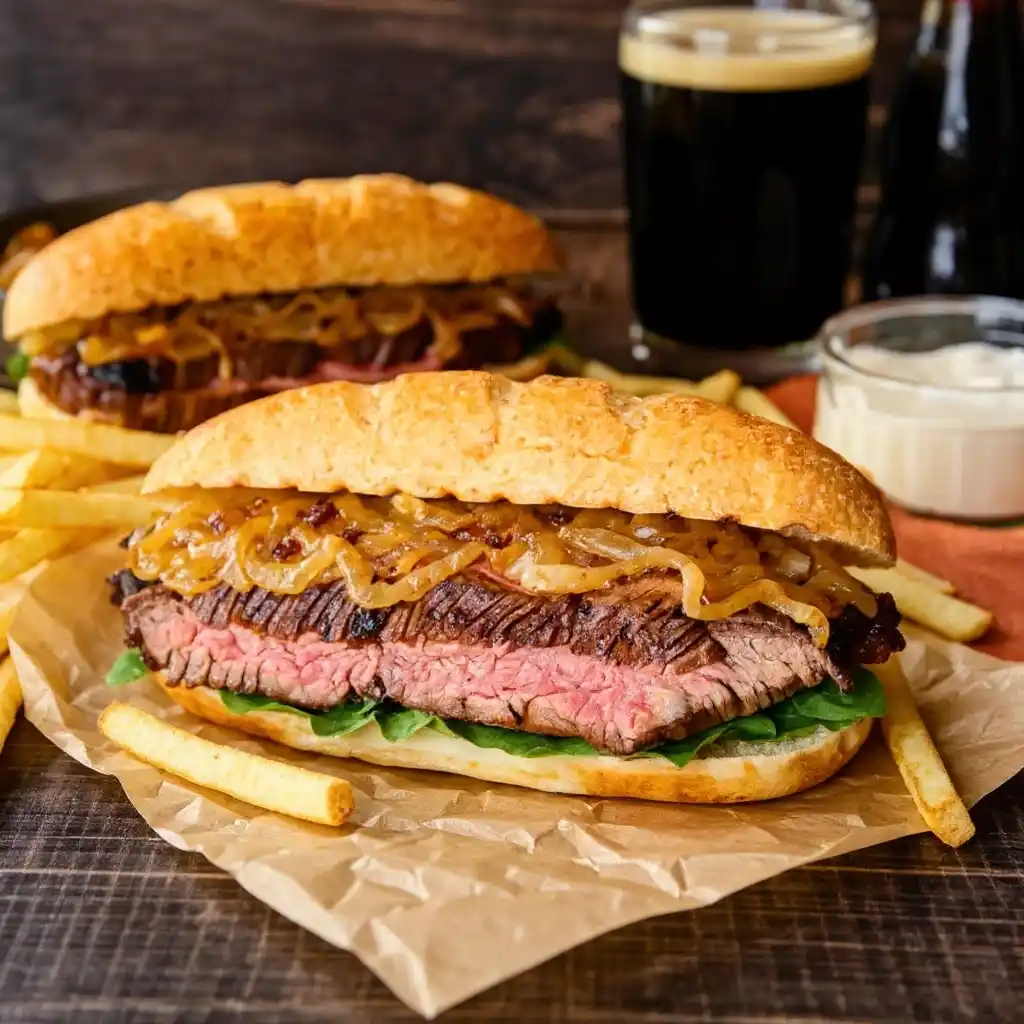 Steak Sandwich with garlic aioli