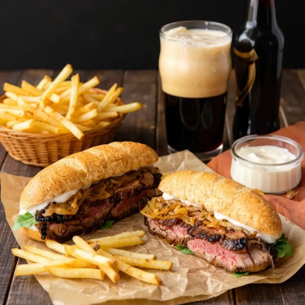 Steak Sandwich with garlic aioli