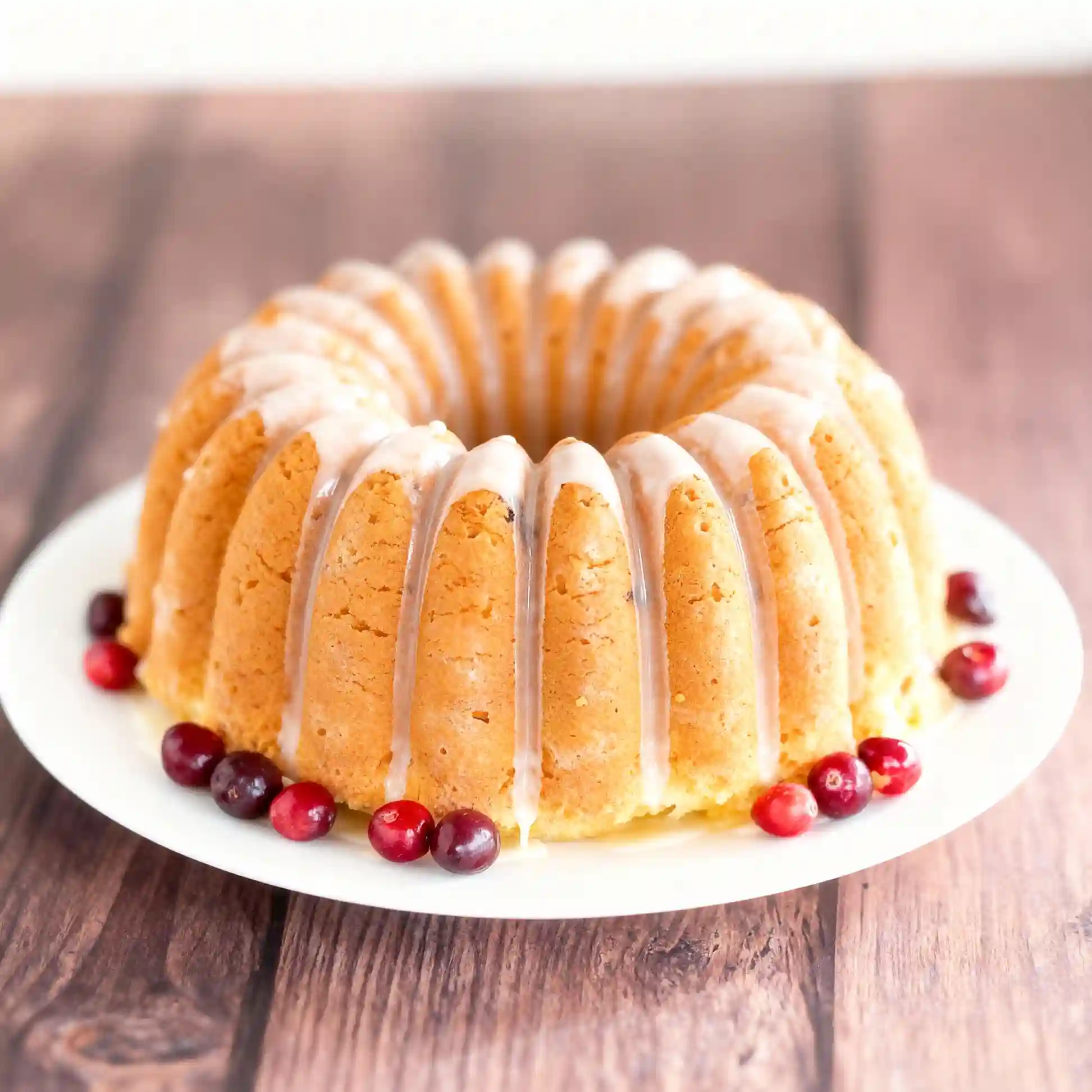 Cranberry Pound Cake with Orange Glaze