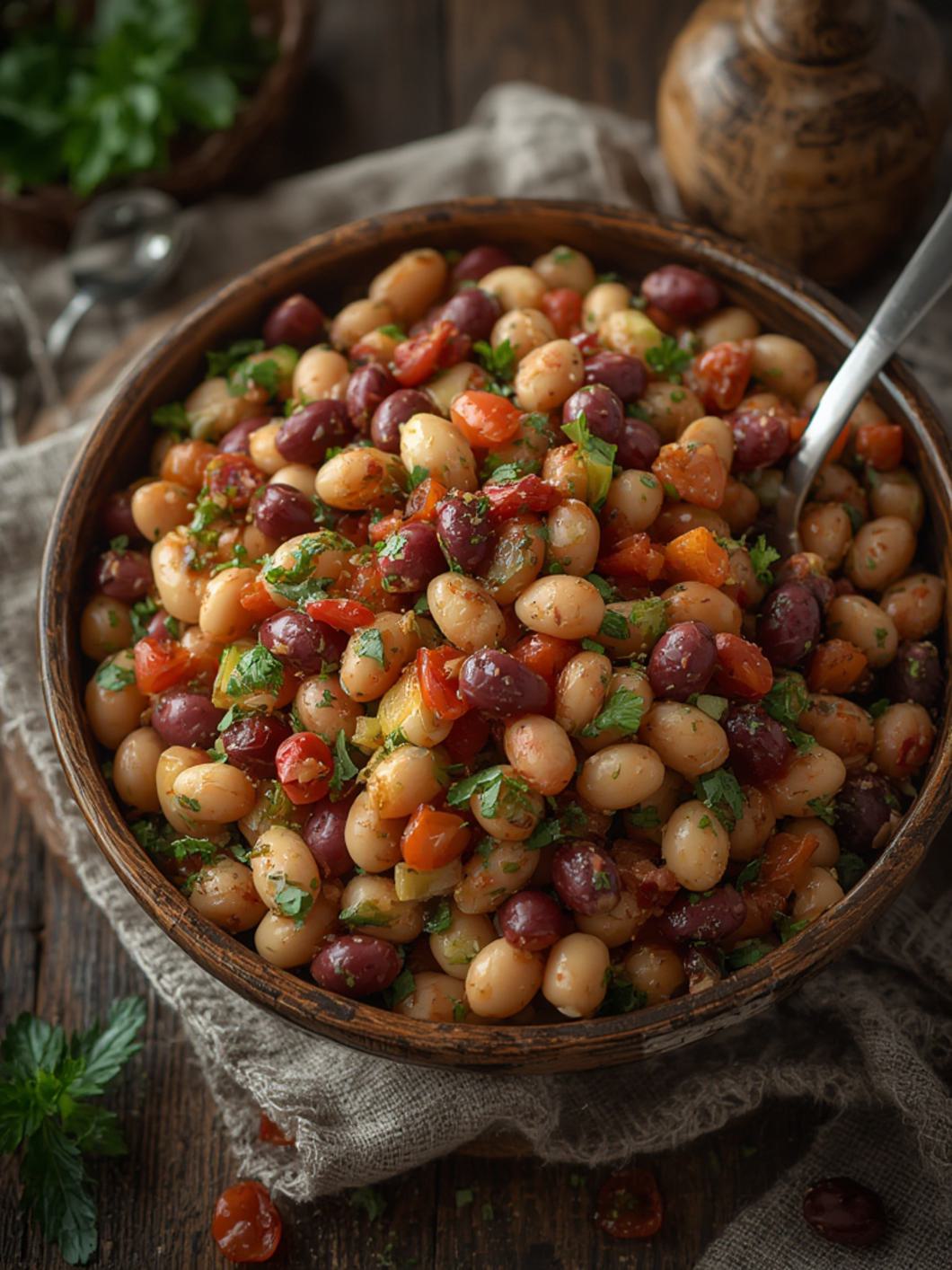 Dense Bean Salad cooking
