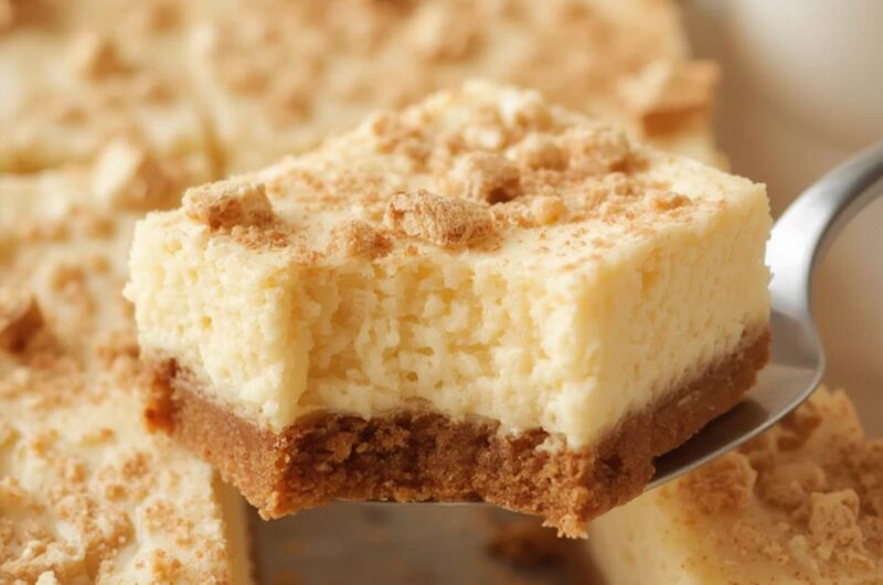 Eggnog Cheesecake Bars cooking