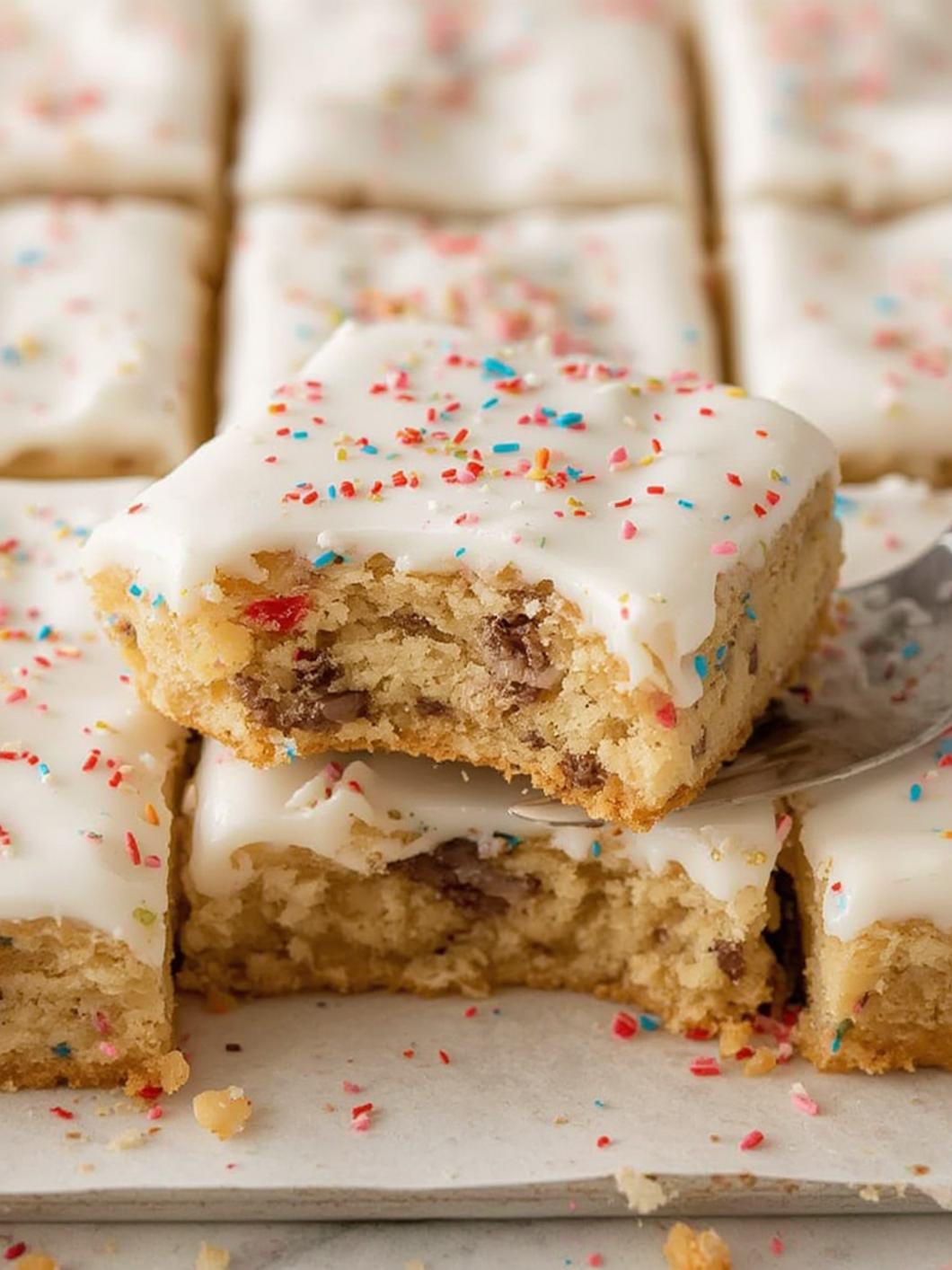 Frosted Sugar Cookie Bars cooking