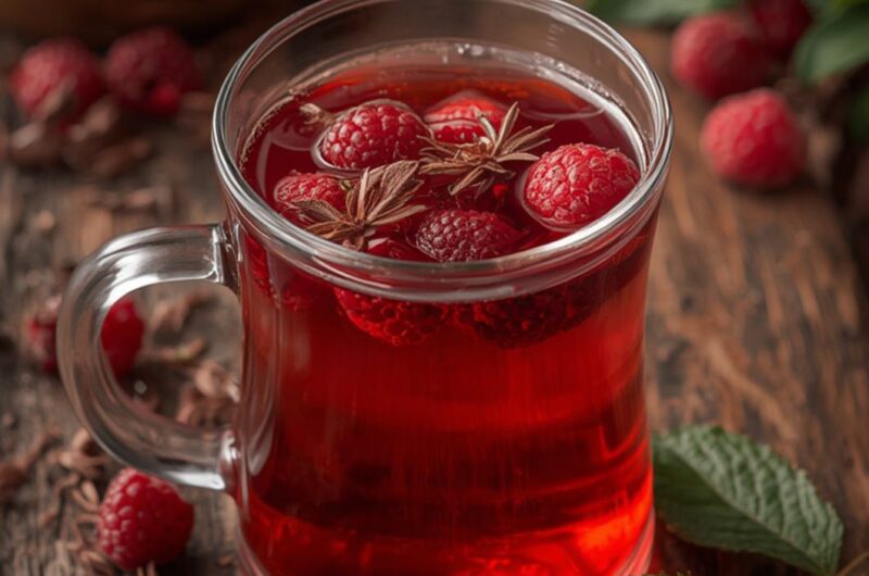 Raspberry leaf tea cooking