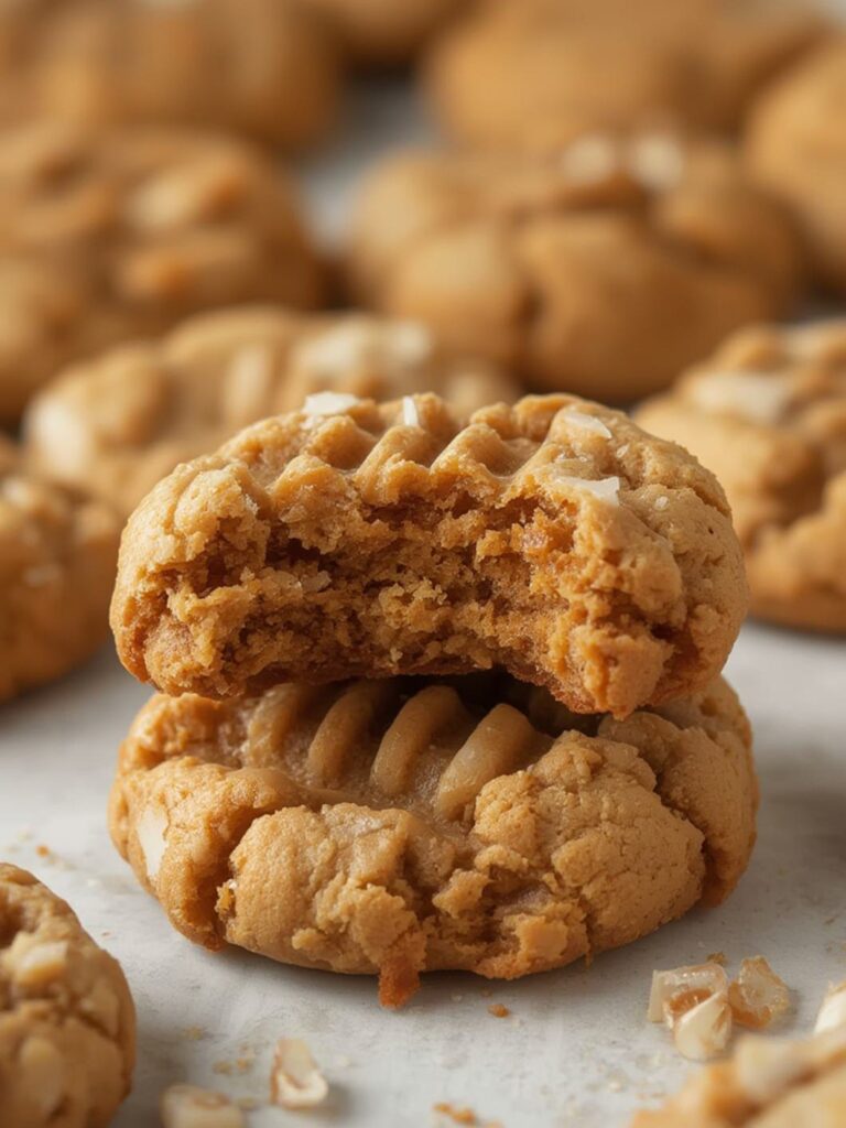 Salted Peanut Butter Cookies cooking