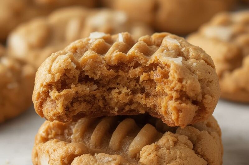 Salted Peanut Butter Cookies cooking