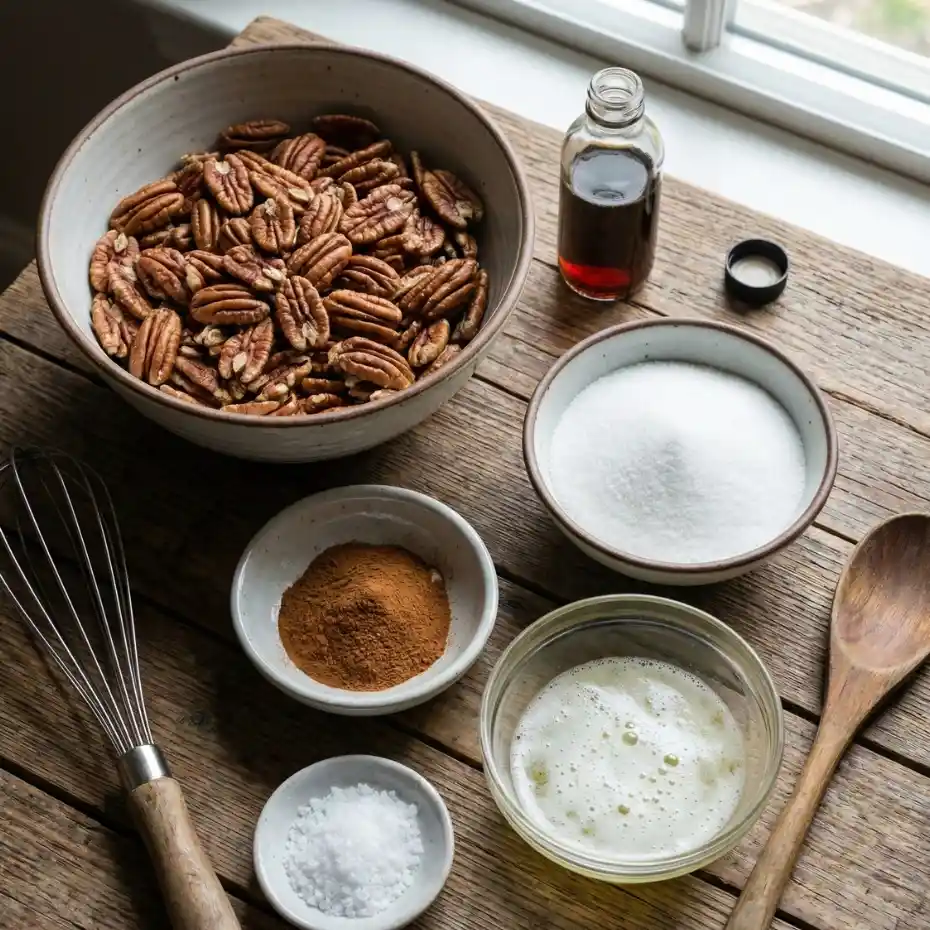 Cinnamon Sugar Candied Pecans