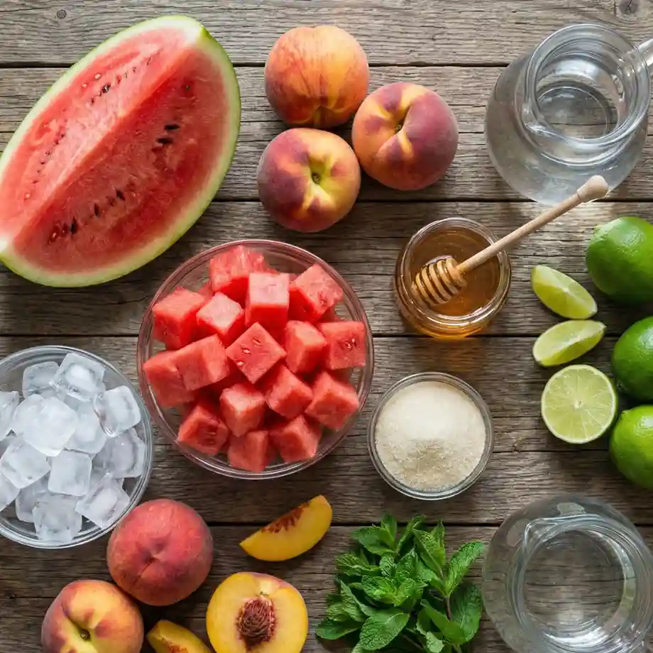Watermelon Peach Slushies