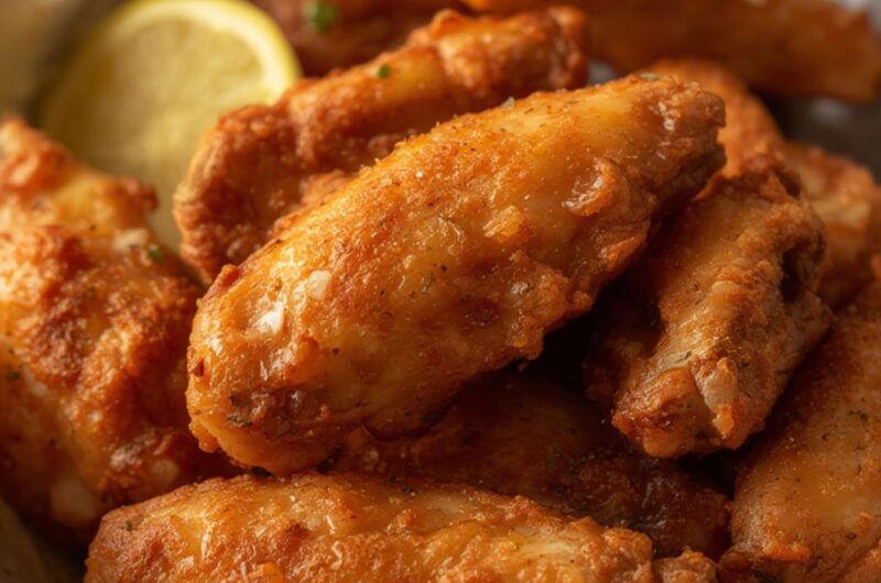 Air Fryer Buffalo Wings cooking