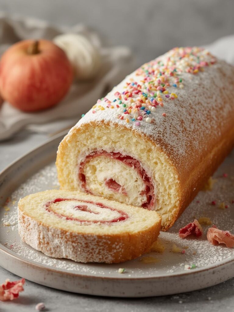 Angel Food Cake Roll cooking