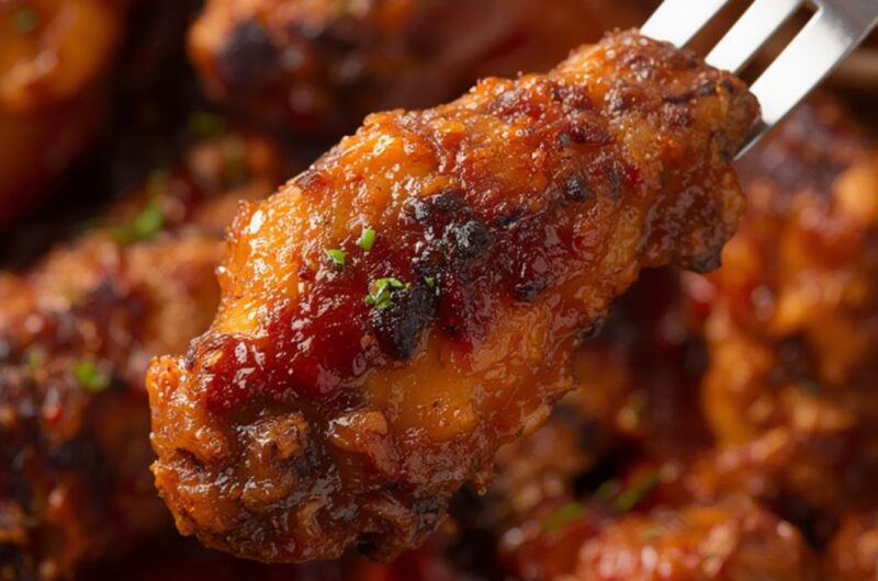 Baked Jerk Chicken Wings cooking