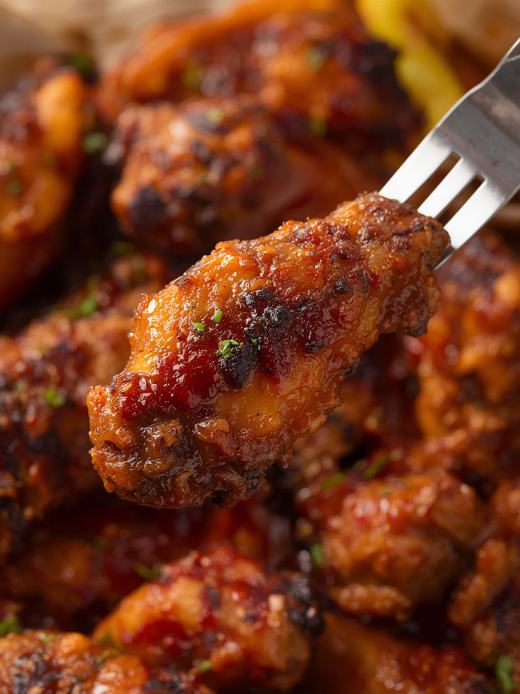 Baked Jerk Chicken Wings cooking