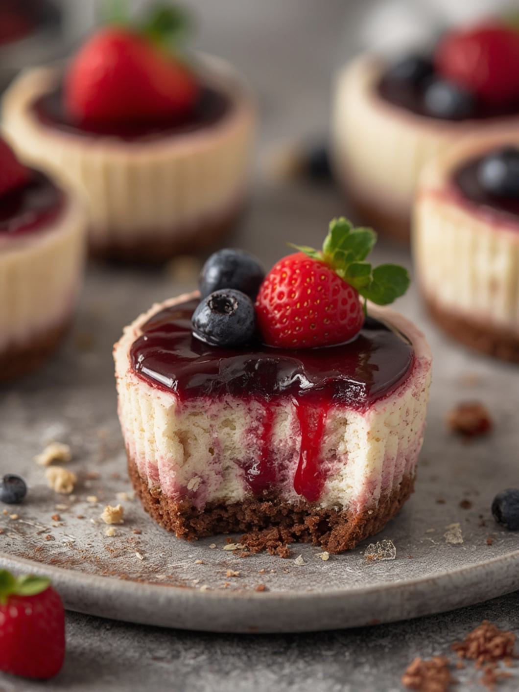 Black Forest Mini Cheesecakes cooking