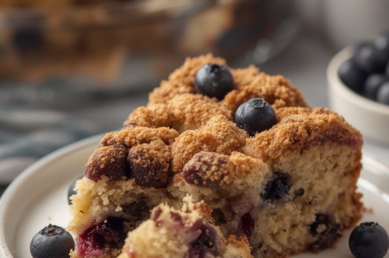 Blueberry Streusel Coffee Cake cooking