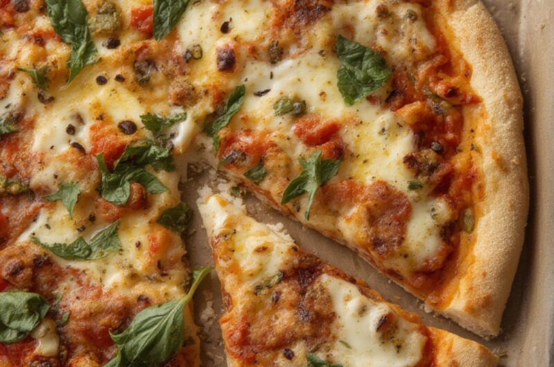 Cauliflower Pizza Crust cooking